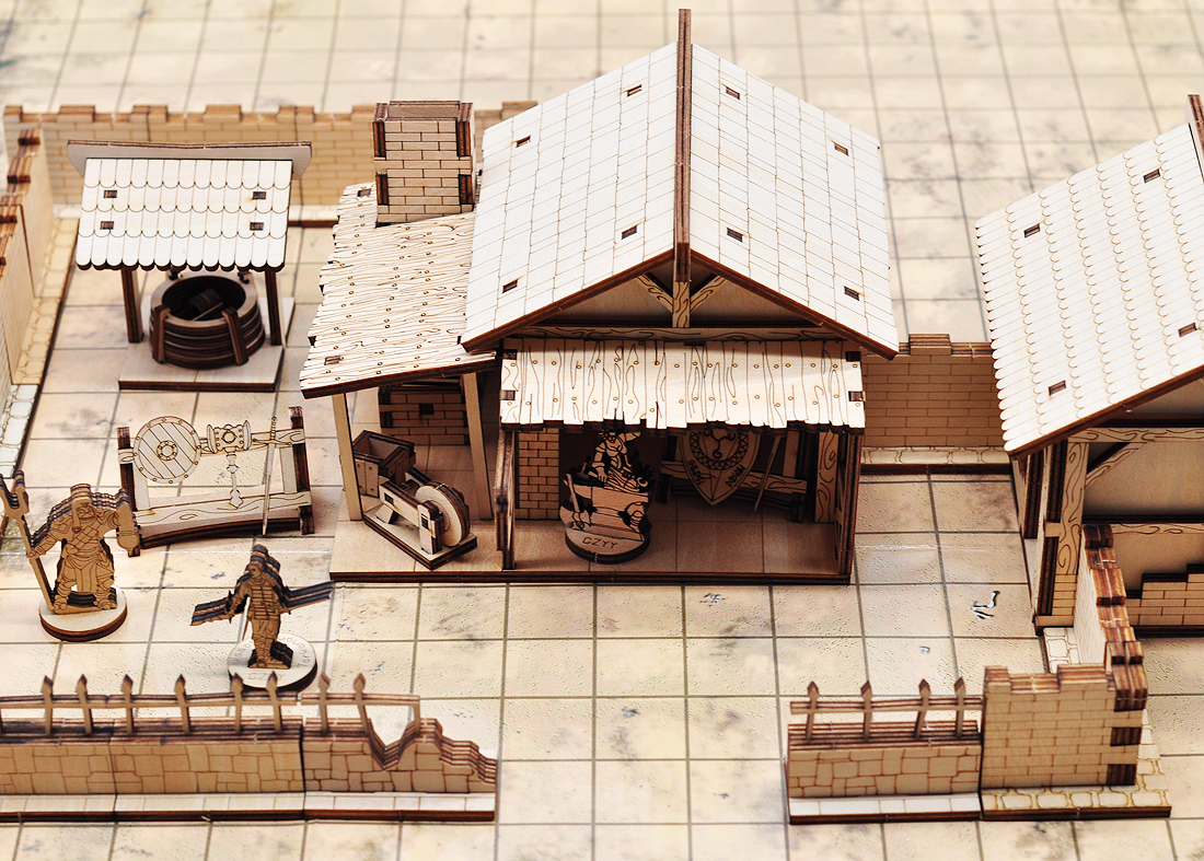 Blacksmith Workshop Table Top Terrain Building | Forge| Workshop | D&D | Warhammer | Pathfinder | RPG | 28mm to Scale Multi outlet Level Building