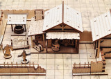 D&D Blacksmith and Forge Shop Miniature Wood Fantasy 28mm RPG Smithy Building Tabletop Village Scatter Terrain for Dungeons and Dragons, Warhammer 40k, Pathfinder and Wargaming