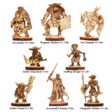 Fantasy Pathfinder Battle Miniatures Wooden Laser Cut Set of 8 Minis Figures for Legendary Adventures
