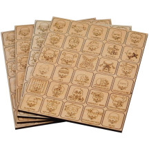 D&D Condition and Spell Tokens 116PCS in 29 Conditions & Effects Wooden Status Markers Carved with Fantastic Skull Icons Great DM Tool for Dungeons & Dragons, Pathfinder and RPG Miniatures