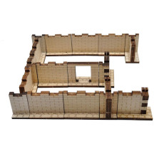 D&D Dungeon Brick Walls (Set of 12) Wood Laser Cut 2  x 1  3D Modular Terrain Tiles 28mm Scale Perfect for Dungeons & Dragons, Warhammer and Other Tabletop RPG