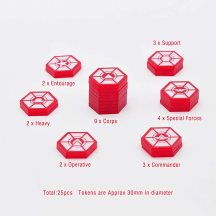 SWL Order Token Set of 25 Acrylic Game Upgrade Tokens for for Star Wars Legion