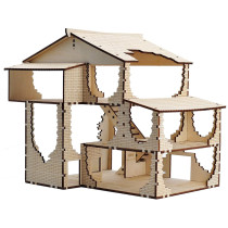 D&D Tavern Terrain Wood Laser Cut 3D Fantasy Inn Miniature 28mm Scale for Dungeons and Dragons, Warhammer 40k and Other Tabletop RPG