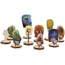Monster Standees and Flying Stand Bases with Health Tracker and Status Token Slots Set of 30 Wooden Upgrade Accessories for Gloomhaven and Frosthaven