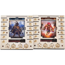JOTL Player Character Dashboard with HP & XP Dial Trackers Set of 2 Birch Plywood Hero Organizer Saving Your Table Space Great for Gloomhaven Jaws of the Lion