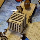 DND Dungeon Prison Cage Miniatures Set of 3 Wood Dice Jails 28mm Fantasy Terrain for Dungeons & Dragons, Warhammer, Pathfinder and Tabletop RPG