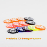 Damage and Status Counters Set of 24 Acrylic Effect Tokens Combatible with TCG