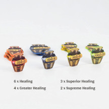 RPG Healing Potion Tokens Acrylic Set of 15 DND Accessories for Dungeons and Dragons 5th Edition