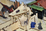 DND Ruined House Wooden 2-Level Destroyed Building Medieval Fantasy Village Terrain Scatter for Dungeons and Dragons, Pathfinder, D&D and Tabletop RPG
