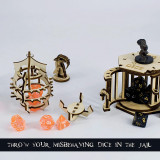 DND Dragon Dice Jail Prison Wood Hanging Cage for Your Bad Dice