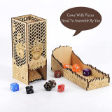 DnD Dice Tower with Tray Wood Laser Etched Beholder Portable and Collapsible Dice Roller Perfect for Board Game and Tabletop RPG