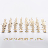 Investigator Miniatures Set of 47 Wood Laser Cut Thumbnails of Researchers for Arkham Horror LCG