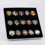 DND 5E Character Class + DM Hard Enamel Pins Set of 15 PCS Tabletop RPG Badges - Nerd Gift or Collection for Dungeons and Dragons, Dungeon Master and D&D Player
