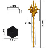 DND Initiative Tracker Acrylic Laser Cut Trident with 12 PCS Erasable Taken Flags Perfect for Dungeons & Dragons, Pathfinder and Other Tabletop RPG