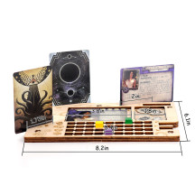 Investigator Dashboard Set of 2 Player Organization Board Wood Laser Cut Game Accessories for Arkham Horror LCG & Eldritch Horror