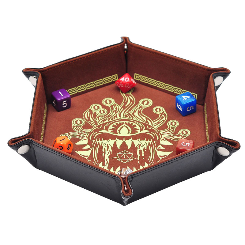 Dice Tray Tabletop Foldable Dice Holder Storage Box For DnD Board Games 