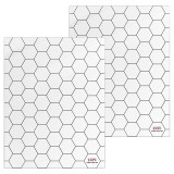 Acrylic Game Mat 1  Hex Grid Overlay Set of 2, 7 x8  Battle Map Board Clear & Durable - Great for Dungeons and Dragons, Pathfinder and Other Tabletop RPG
