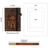 DND Campaign Journal with 3D Cthulhu Embossed Leather Cover - 200 Blank Pages A5 Notebook Great RPG Notepad for GM & Player