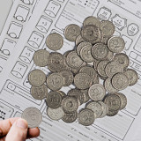 DND Metal Coins 1 pcs - Gaming Tokens, Pirate Treasure, Accessories & Props for Board Games, Dungeons and Dragons, Tabletop RPGs and LARP