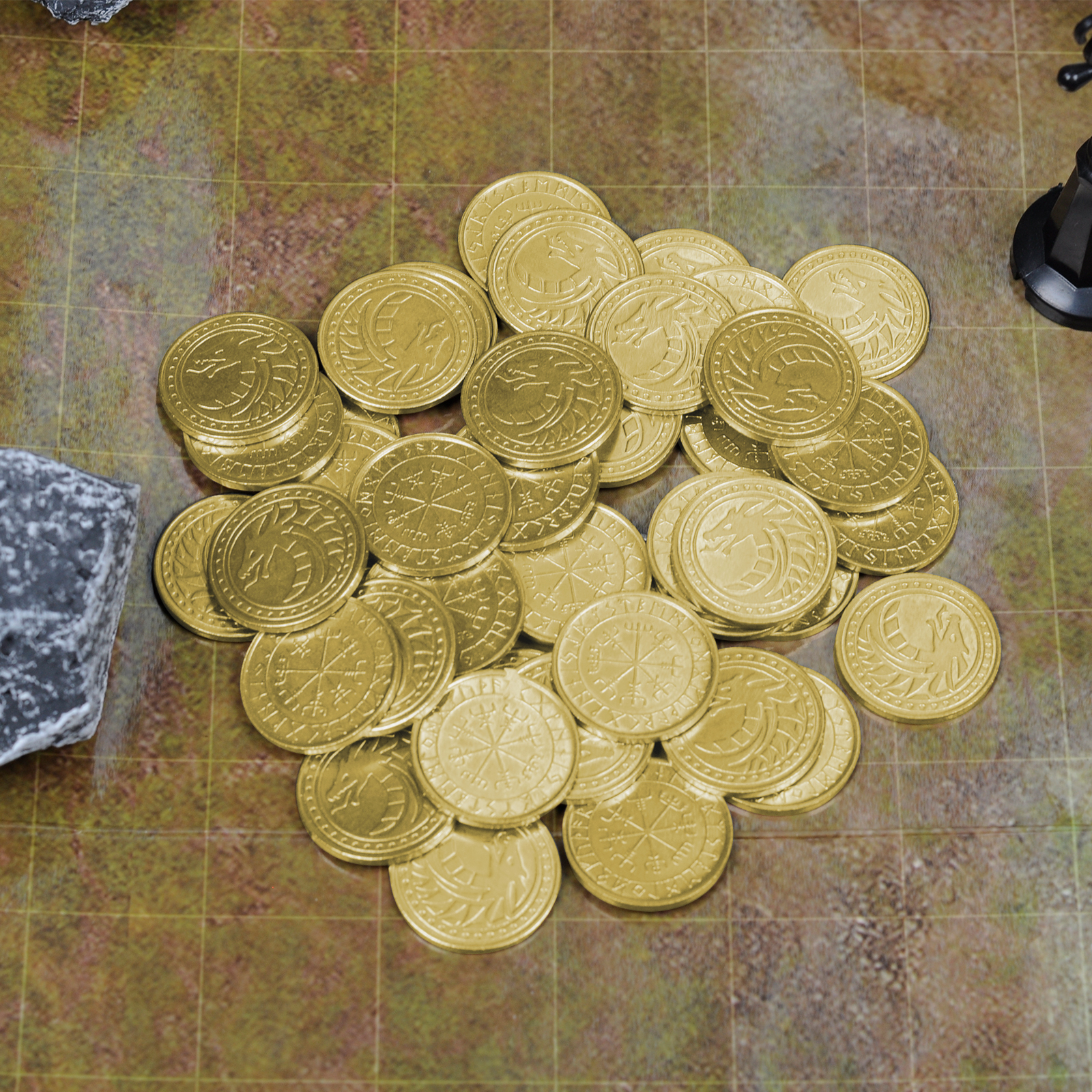 Real Metal Coins With Dragon Design for D&D TTRPGS LARP 