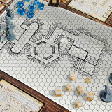 DND RPG Gaming Mat Silicone Battle Board Double-Sided Square & Hex 23 x35  - Foldable and Rollable - Perfect for Dungeons Dragons, Pathfinder and Role Playing Game