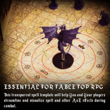 Upgraded Spell AOE Damage Template Extra Large to 30' Cube & 30' Cone, Transparent Acrylic D&D Area Effect Marker with Gift Box - Perfect Tabletop RPG Gaming Accessories, Tools for Dungeons and Dragons, Pathfinder and other TTRPGs