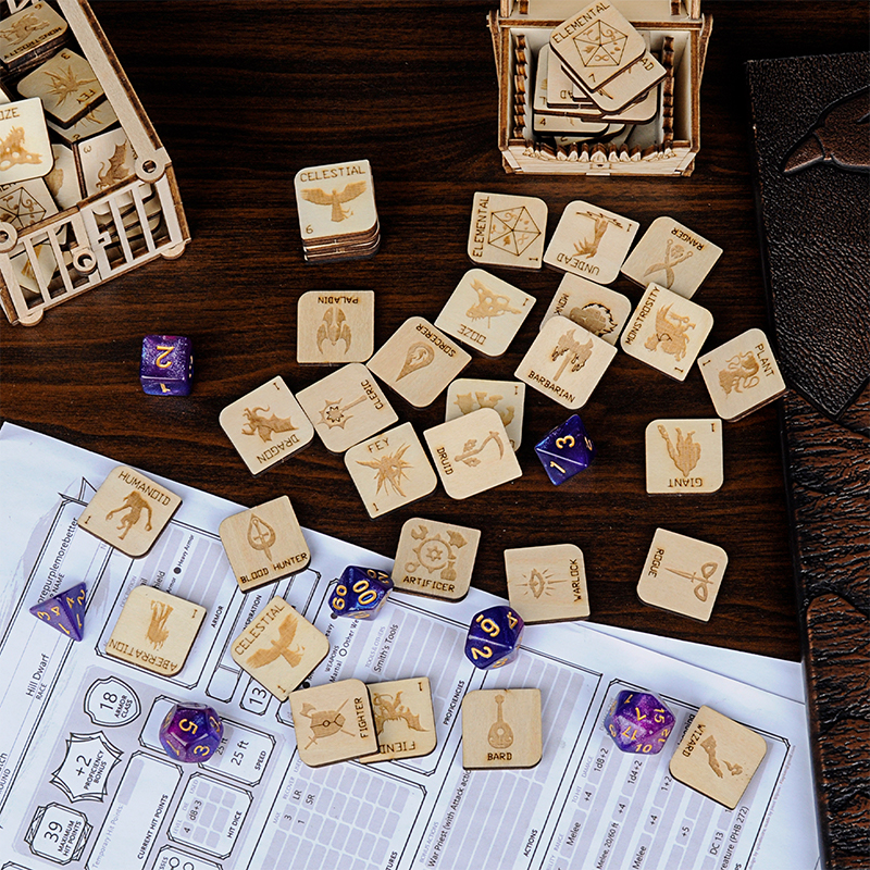 Conjunto De Tokens De Jogo De Mesa D & D, Acrílico Cortado À Laser