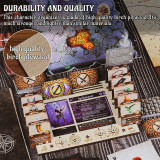 Gloomhaven/Frosthaven Player Character Dashboard with HP & XP Dial Trackers Set of 2 Birch for Saving Your Table Space