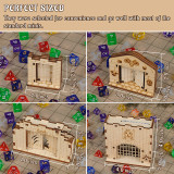 Door & Portcullis Gate Miniatures (Set of 4) Wooden Laser Cut Open and Closed Fantasy Terrain 28mm Scale for Dungeons & Dragons, Pathfinder and Other Tabletop RPG