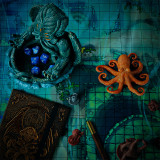 Cthulhu Dice Tower Resin and Hand Painted Dice Roller with Tray Table Top Gaming Accessories Roll for DND, RPG, Call of Cthulhu, Dungeons and Dragons, Pathfinder