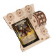 MTG Commander EDH Command Zone Tray with Life Counter Wooden Compatible with Magic The Gathering