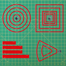 Area of Effect Spell Templates Set of 15 (Included Cube, Cone, Circle, and Line) Acrylic AOE Damage Marker Tabtop RPG Gaming Accessories
