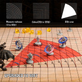 D&D Cone Spell AOE Template Acrylic Areas of Effect Damage Markers Tabletop Game Map Measure Tool from 5 to 60 ft, DM Accessories for TTRPGs