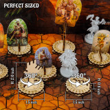 Monster Standees and Flying Stand Bases with Health Tracker and Status Token Slots Set of 30 Wooden Upgrade Accessories for Gloomhaven and Frosthaven