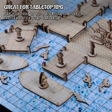 D&D Wooden Row Boat 2PCS Laser Cut Hold Eight 1  Miniatures(Not Included) Perfect for Dungeons and Dragons, Pathfinder or Other Tabletop RPGs