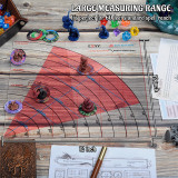 D&D Cone Spell AOE Template Acrylic Areas of Effect Damage Markers Tabletop Game Map Measure Tool from 5 to 60 ft, DM Accessories for TTRPGs