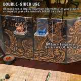 DM Screen Ledges Set of 2PCS Random Dice Set Included - Acrylic Shelves Hang on GM Screen Holds for Dice, Pens, Cards, Miniatures - Clear Clutter and Mess Behind Screen