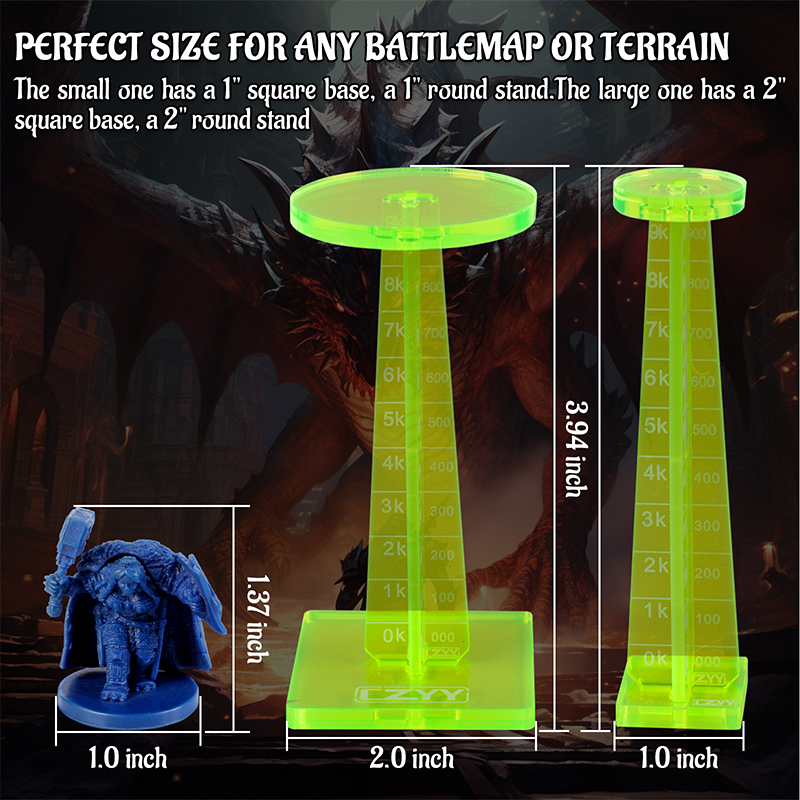 2 Sets Fliegende Miniatur-Ständer Für DND & Tabletops – Verstellbare Höhe, Stabile Basis