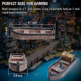 DND Skiff Miniature Hand-Painted Resin Medieval Row Boat Fantasy Tabletop 28mm RPG Scatter Terrain for Dungeons and Dragons, Wargames, TTRPGs