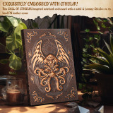 DND Campaign Journal with 3D Cthulhu Embossed Leather Cover - 200 Blank Pages A5 Notebook Great RPG Notepad for GM & Player