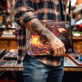 Trading Card Binder - 3D Embossed PU Leather Album with Zipper, 9-Pocket & Side-Loading Folder Holds 360 Cards Holder, Storage & Display Case for MTG, TCG, Sport & Collectible Card (Portal Magic Book)