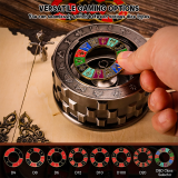 CZYY Roulette Dice - 7-in-1 Metal Spinner Dice Set, Unique Spinning Dice, Desk Fidget Gadget - Cool DND Role Playing Dice, Gift & Accessories for D&D, Tabletop RPG, Board Game