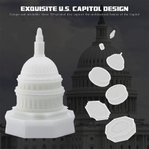 DND Dice Set - U.S. Capitol Design 3D Printed Stackable & Spinning Polyhedral Dice, Unique RPG Dice for D&D, Cool Gaming Accessories & Gift for Dungeon Master & TTRPG Gamer