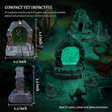 DND Glowing Portal Resin Miniature with Color-Changing LED Lights - Magic Portal Terrain, RPG Scenery for Tabletop Wargaming, Dungeons & Dragons and Warhammer