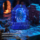 DND Glowing Portal Resin Miniature with Color-Changing LED Lights - Magic Portal Terrain, RPG Scenery for Tabletop Wargaming, Dungeons & Dragons and Warhammer