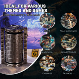 Rifle Bullet Dice Set - Solid Metal 7 Polyhedral Dice Set with Spinning Container Case & Cartridge Holder Belt - Perfect Role Playing Dice Set for D&D, Tabletop Games