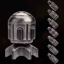 Metal Bullet Dice Set with Rotating Bomb-Shaped Storage Base - 7 Polyhedral RPG Dice for D&D, War-Themed Games for Dungeon Master & Player