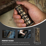 Prayer Wheel Dice Set, 7-in-1 Rotating Dice Cylinder, Metal DND Spinner Dice - Unique Tabletop RPG Accessories, Fidget Gadget & Gift for Dungeon Master and Gamer