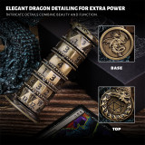 Prayer Wheel Dice Set, 7-in-1 Rotating Dice Cylinder, Metal DND Spinner Dice - Unique Tabletop RPG Accessories, Fidget Gadget & Gift for Dungeon Master and Gamer