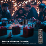 Prayer Wheel Dice Set, 7-in-1 Rotating Dice Cylinder, Metal DND Spinner Dice - Unique Tabletop RPG Accessories, Fidget Gadget & Gift for Dungeon Master and Gamer